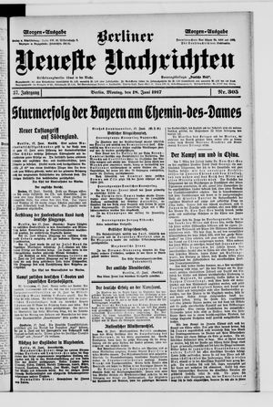 Berliner Neueste Nachrichten vom 18.06.1917