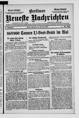 Berliner Neueste Nachrichten vom 20.06.1917