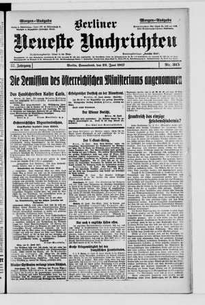 Berliner Neueste Nachrichten vom 23.06.1917