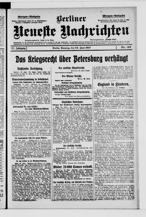 Berliner Neueste Nachrichten vom 24.06.1917