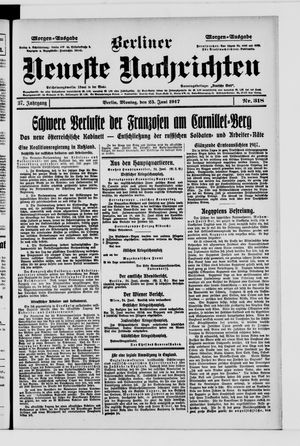 Berliner Neueste Nachrichten on Jun 25, 1917