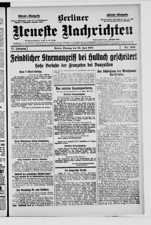 Berliner Neueste Nachrichten vom 25.06.1917