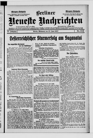 Berliner Neueste Nachrichten vom 27.06.1917