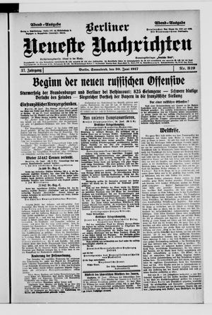 Berliner Neueste Nachrichten vom 30.06.1917