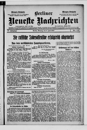 Berliner Neueste Nachrichten on Jul 2, 1917