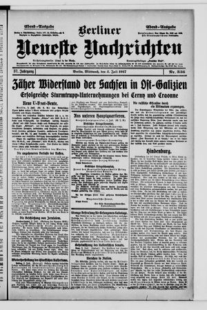 Berliner Neueste Nachrichten vom 04.07.1917