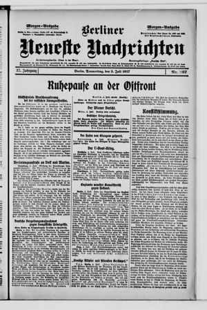 Berliner Neueste Nachrichten vom 05.07.1917