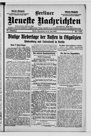Berliner Neueste Nachrichten vom 07.07.1917