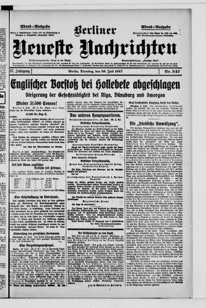 Berliner Neueste Nachrichten vom 10.07.1917