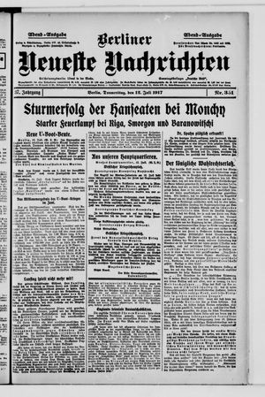 Berliner Neueste Nachrichten vom 12.07.1917