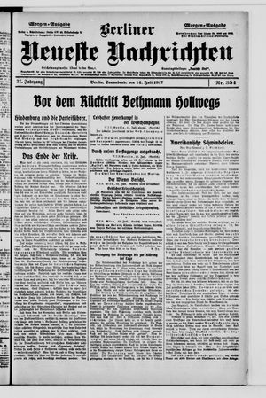 Berliner Neueste Nachrichten vom 14.07.1917