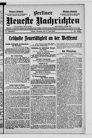 Berliner Neueste Nachrichten vom 17.07.1917