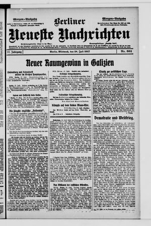 Berliner Neueste Nachrichten on Jul 18, 1917