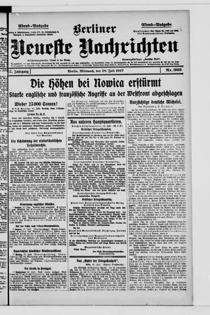 Berliner Neueste Nachrichten vom 18.07.1917
