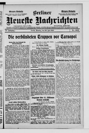 Berliner Neueste Nachrichten vom 22.07.1917