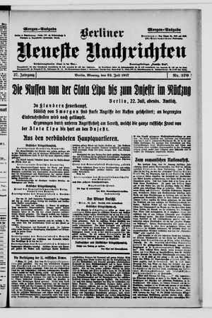 Berliner Neueste Nachrichten on Jul 23, 1917