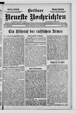 Berliner Neueste Nachrichten vom 24.07.1917
