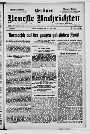 Berliner Neueste Nachrichten vom 25.07.1917