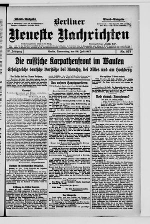 Berliner Neueste Nachrichten vom 26.07.1917