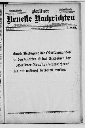 Berliner Neueste Nachrichten vom 27.07.1917