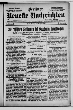 Berliner Neueste Nachrichten on Jul 30, 1917