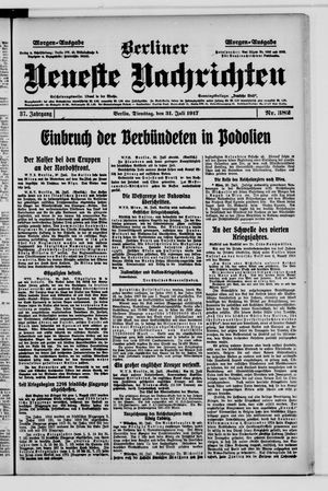 Berliner Neueste Nachrichten vom 31.07.1917