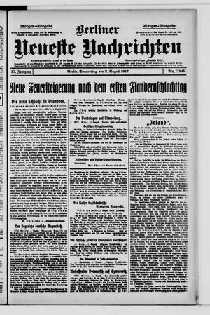 Berliner Neueste Nachrichten vom 02.08.1917