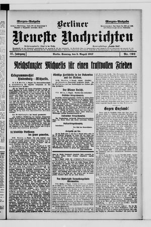 Berliner Neueste Nachrichten vom 05.08.1917