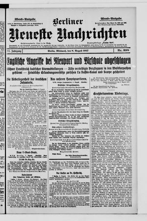Berliner Neueste Nachrichten vom 08.08.1917
