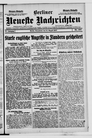 Berliner Neueste Nachrichten vom 11.08.1917
