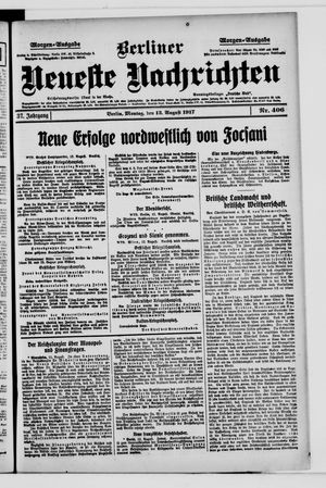 Berliner Neueste Nachrichten vom 13.08.1917