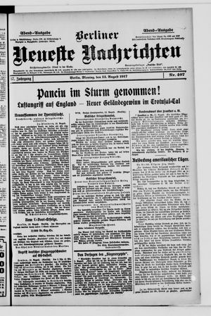 Berliner Neueste Nachrichten vom 13.08.1917
