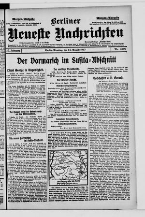 Berliner Neueste Nachrichten vom 14.08.1917