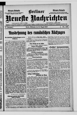 Berliner Neueste Nachrichten vom 15.08.1917
