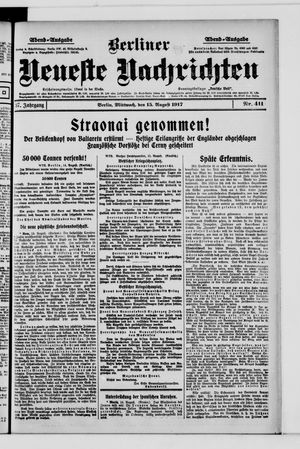 Berliner Neueste Nachrichten vom 15.08.1917