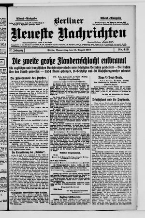Berliner Neueste Nachrichten on Aug 16, 1917