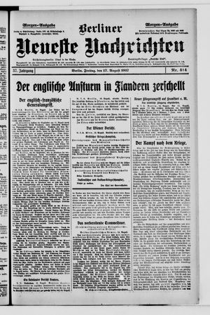 Berliner Neueste Nachrichten vom 17.08.1917