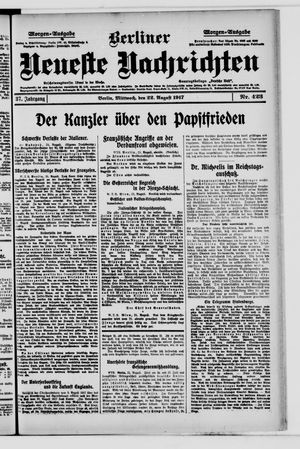 Berliner Neueste Nachrichten vom 22.08.1917