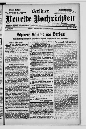 Berliner Neueste Nachrichten vom 22.08.1917
