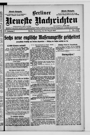 Berliner Neueste Nachrichten vom 23.08.1917