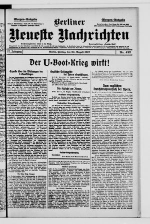 Berliner Neueste Nachrichten vom 24.08.1917
