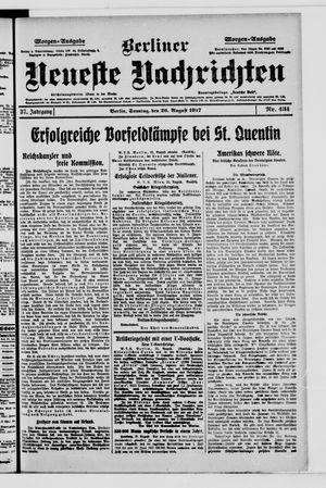 Berliner Neueste Nachrichten vom 26.08.1917