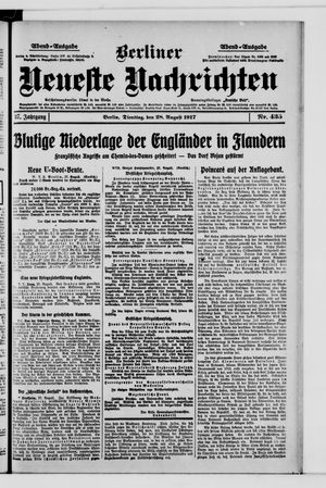 Berliner Neueste Nachrichten vom 28.08.1917