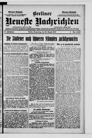 Berliner Neueste Nachrichten vom 30.08.1917