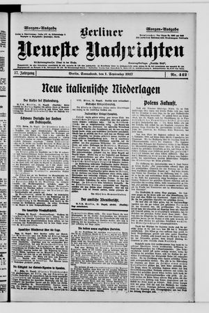 Berliner Neueste Nachrichten on Sep 1, 1917