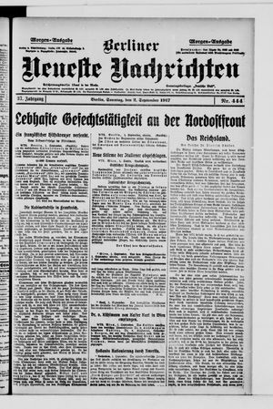 Berliner Neueste Nachrichten vom 02.09.1917