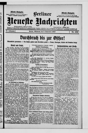 Berliner Neueste Nachrichten vom 05.09.1917