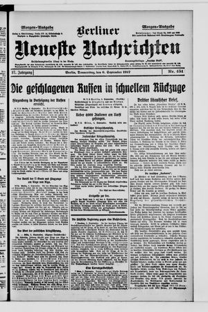 Berliner Neueste Nachrichten vom 06.09.1917