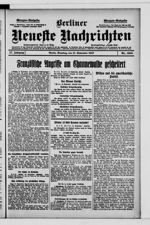 Berliner Neueste Nachrichten vom 11.09.1917