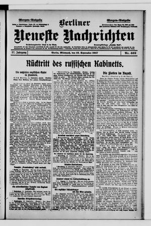 Berliner Neueste Nachrichten vom 12.09.1917
